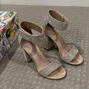 Jeffrey Campbell Glittering Silver Heels
